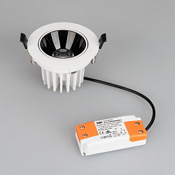 светильник ms-forecast-built-turn-r102-12w warm3000 (wh-bk, 32 deg, 230v)