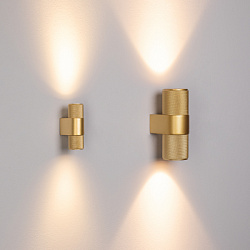 светильник sp-spicy-wall-mini-twin-s104x39-2x3w warm3000 (gd, 40 deg, 230v) (arlight, ip20 металл, 3 года)