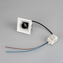 светильник ms-orient-built-turn-tc-s67x67-3w warm3000 (wh-bk, 30 deg, 230v)
