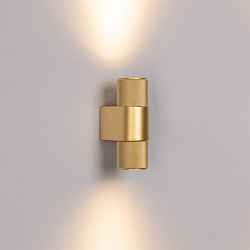 светильник sp-spicy-wall-mini-twin-s104x39-2x3w warm3000 (gd, 40 deg, 230v) (arlight, ip20 металл, 3 года)