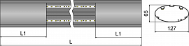 светильник bs-led-72elt-1080 (3000k) черный halla lighting, 1080мм, цвет корпуса черный