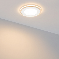 светодиодная панель lt-r96wh 6w warm white 120deg (arlight, ip40 металл, 3 года)