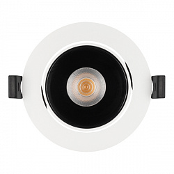 светильник ms-forecast-built-turn-r102-12w warm3000 (wh-bk, 32 deg, 230v)