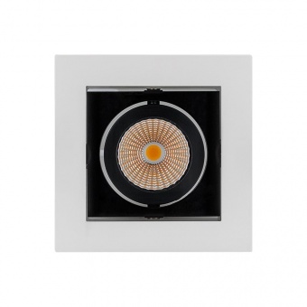 светильник cl-kardan-s102x102-9w warm (wh-bk, 38 deg)