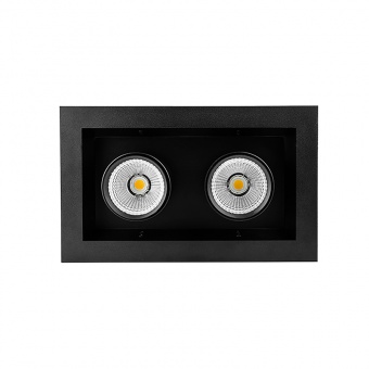 tlе - qs duo led 2x39w/930 45° cri 90+ black 1.05a 3000к, светодиодный встраиваемый светильник поворотный