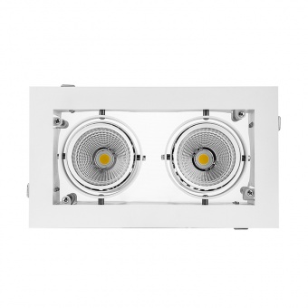 tlе - graziozo next 2x39w/860 45° cri 83+ white 1.05a 6000к, светодиодный карданный светильник встраиваемый диммируемый dali / push dimm / 1-10v или управляемый dali