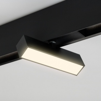 светильник mag-flat-fold-45-s205-6w warm3000 (bk, 100 deg, 24v), магнитный трековый светильник